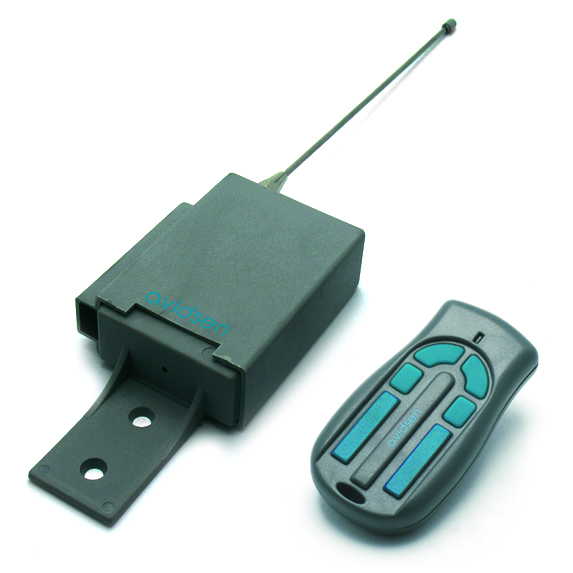 Kit commande universelle TM5811 avec télécommandes pour store et volets  (fonctionne sur n'importe quel volets jusqu'à 1 HP), récepteur et  télécommandes inclus, possibilité de connecter des photocellules ou des  lampes clignotante 